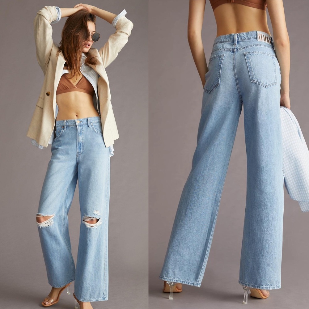 MOTHER Fun Dip Puddle SNACKS Sliced High Waisted Jeans Sz 24 Lots of Nibbles Y2K